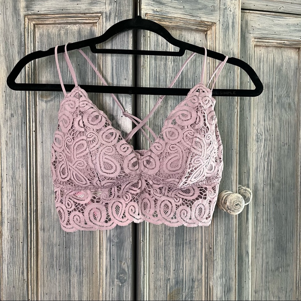 Pink Victoria Secret  - Lace Bralette Mauve Color,  Size Medium